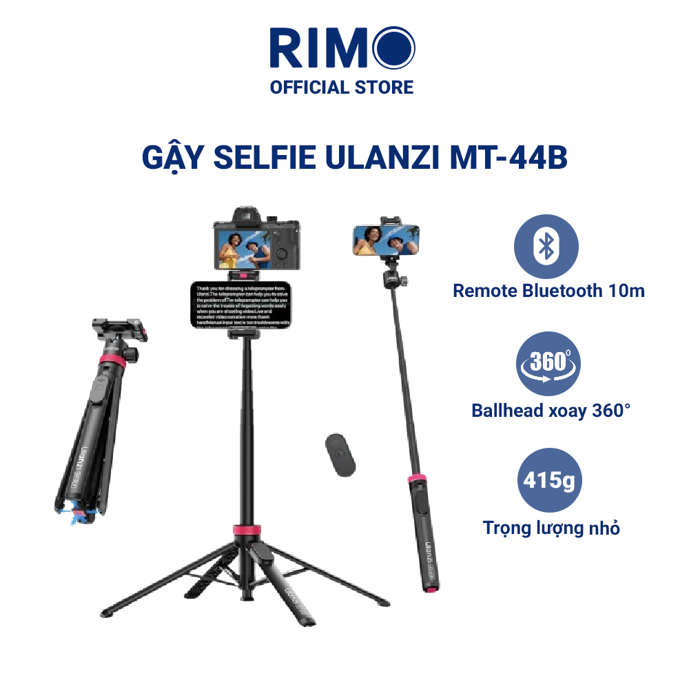 Chân Máy Tripod Ulanzi MT-44B Tripod Điện Thoại Livestream Vlog Cao 1.5m Xoay 360°