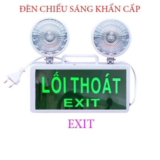 Đèn chiếu sáng sự cố kết hợp đèn exit thoát hiểm chỉ hướng, Đèn Exit báo thoát hiểm 2 mặt