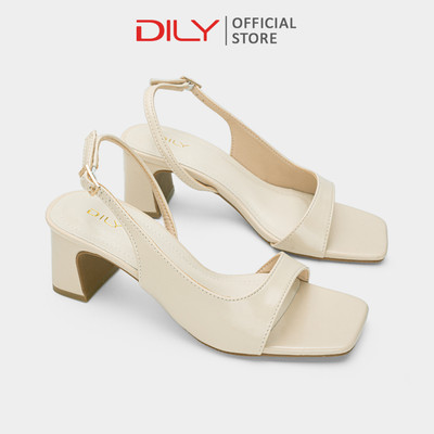 Sandal cao gót DILY mũi vuông trẻ trung, gót vuông cao 5.5cm DL0649