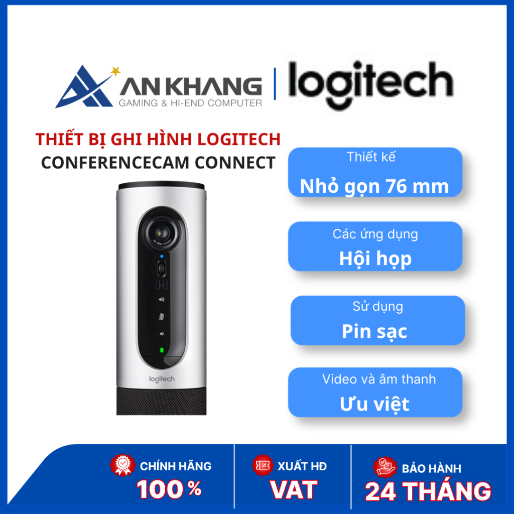 Logitech ConferenceCam Connect | Thiết bị họp trực tuyến di động | Camera & Audio All-in-one