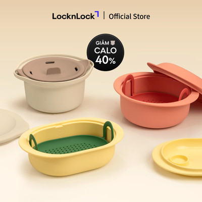Nồi hấp LocknLock Barohanki Silicone Quick&Cook LWP711 / LWP712 và Nồi Barohanki Silicone Calorie-cut Rice Cooker LWP713