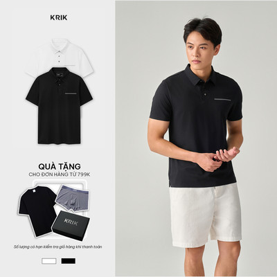 Áo Polo Nam KRIK Form Regular Chất Vải Mềm Mịn Thiết Kế Trẻ Trung Hiện Đại PL2279