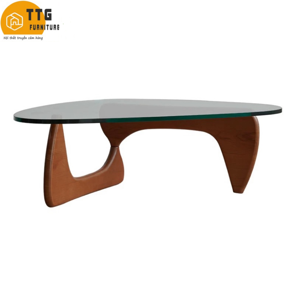 Bàn Trà Noguchi Mặt Kính TTG FURNITURE VBT55 Phong Cách JAPANDI TINH TẾ