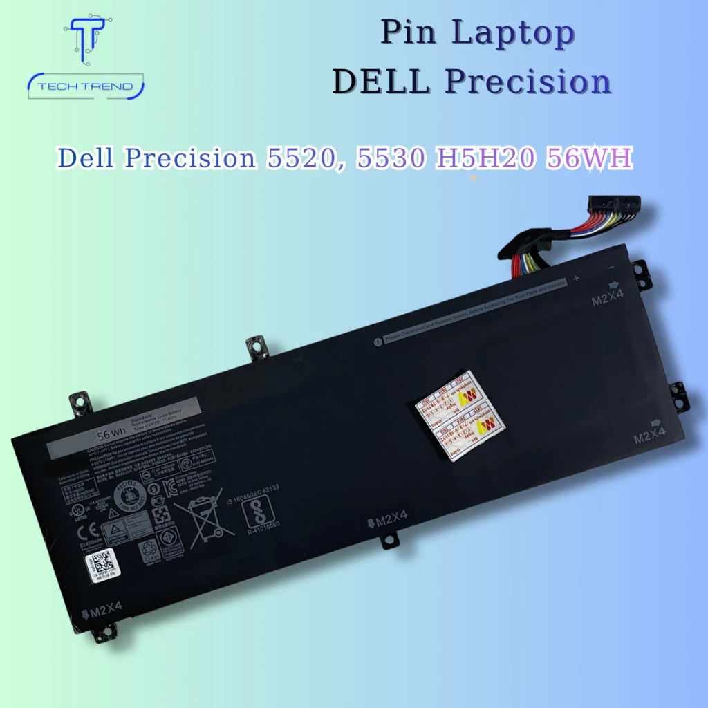 Pin laptop tương thích Precision 5520, 5530, H5H20 56WH - new