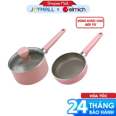 Bộ Chảo Quánh Chống Dính Baby Siêu Bền Elmich EL-1170OL 16cm, Hàng Chính Hãng, Dùng Mọi Bếp-JoyMall