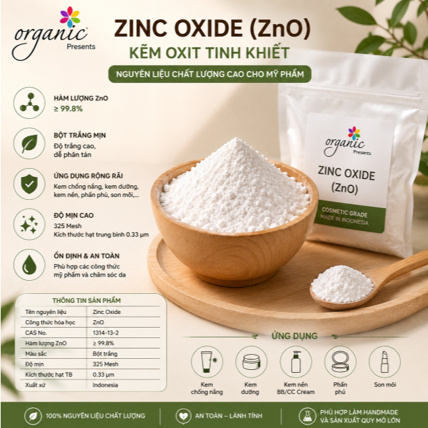 Kẽm Oxit Zinc Oxide ZnO 99.8%