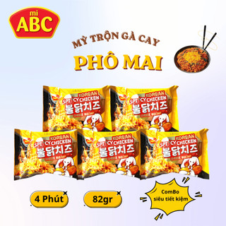 Mì Trộn Gà Cay Phô Mai ABC 80g Ăn Liền Tiện Lợi Dễ Chế Biến Hương Vị Hài Hòa Phù Hợp Bữa Nhanh