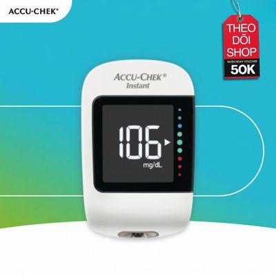[Chưa Có Que Thử] Máy Đo Đường Huyết ACCU-CHEK Instant Đo Được 4 Loại Mẫu Máu, Có Kết Nối Bluetooth