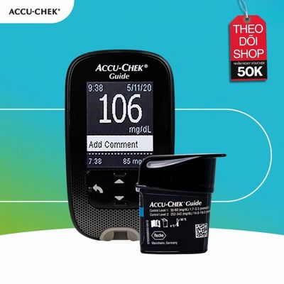 Máy Đo Đường Huyết ACCU-CHEK Guide Kèm Hộp 50 Que Thử Đường Huyết ACCU-CHEK Guide Bảo Hành Trọn Đời