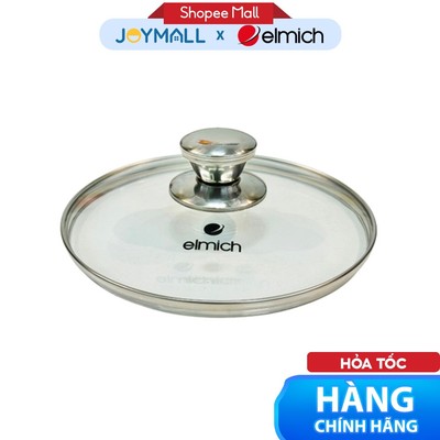 Nắp nồi chảo Elmich EL-2421OL size 20, 22, 24, 26, 28cm, Hàng chính hãng, kính chịu nhiệt - JoyMall