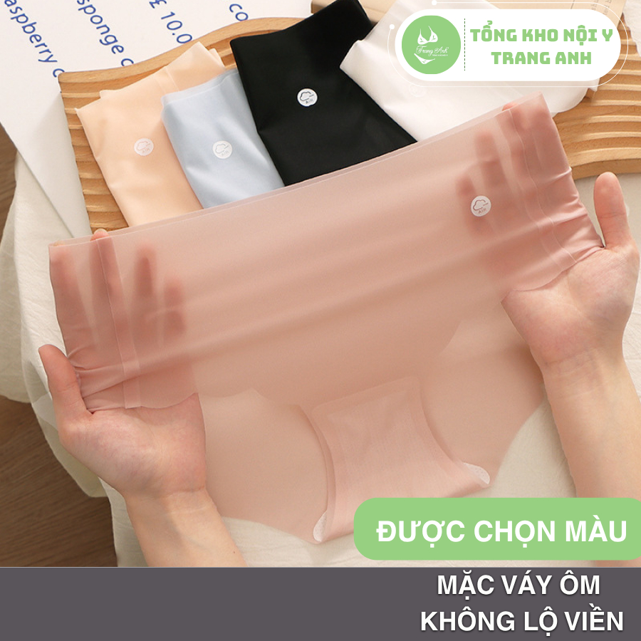 Combo 10 Quần Lót Nữ Su Thạch Mềm mịn như mây Siêu Mỏng Tàng Hình Không Lộ…