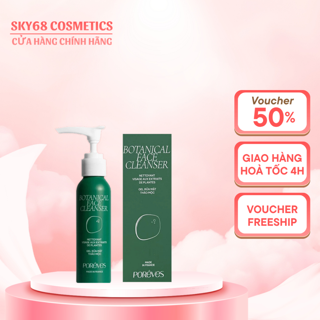 [THANH LÝ] Sữa rửa mặt Poreves Botanical Face Cleanser 50ml