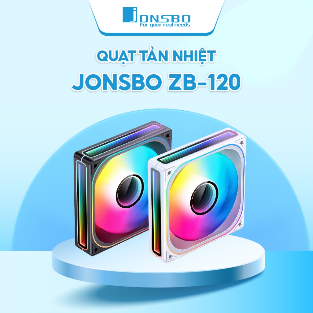 Quạt Tản Nhiệt Fan Led Jonsbo ZB-120 Fan Case PC CPU 12V Fan Nối Liền Chính Hãng