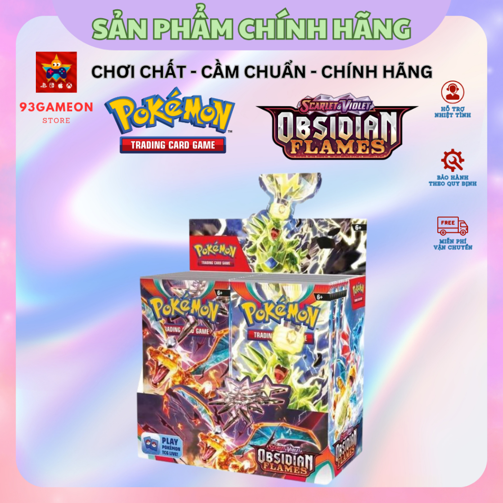 [CHÍNH HÃNG] Pokemon TCG: Scarlet & Violet - Obsidian Flames Booster Box