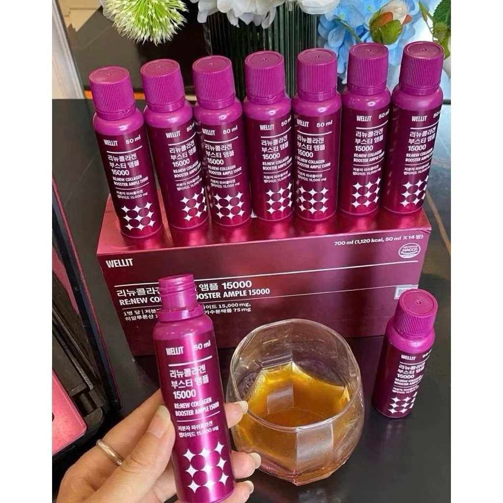 Nước uống Collagen Wellit 15000mg Hàn Quốc 14 chai x 50ml