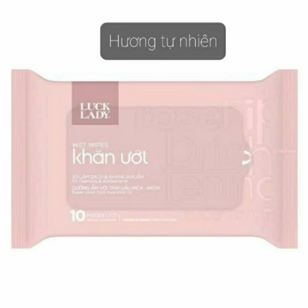combo 5 gói khăn ướt luck Lady gói 1 tờ
