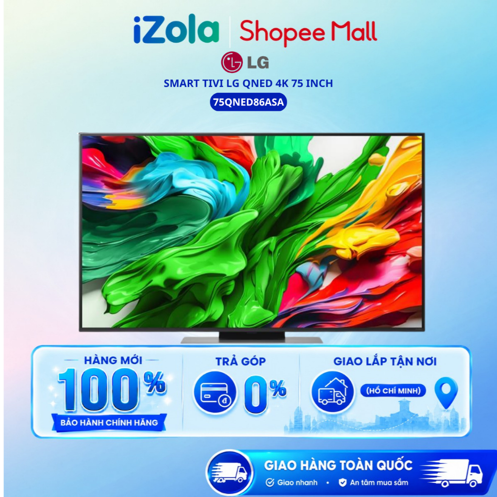 75QNED86ASA - Smart Tivi QNED evo LG AI 4K 75 inch 75QNED86ASA - Hàng chính hãng