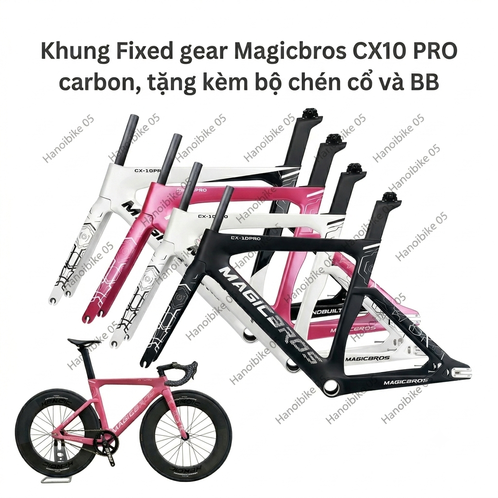 Khung Fixed gear Magicbros CX10 PRO carbon