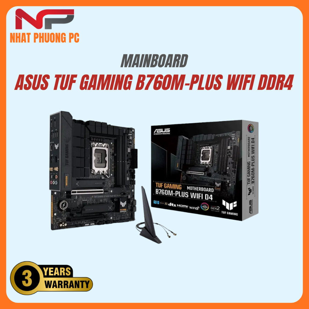 MAINBOARD ASUS TUF GAMING B760M-PLUS WIFI DDR4