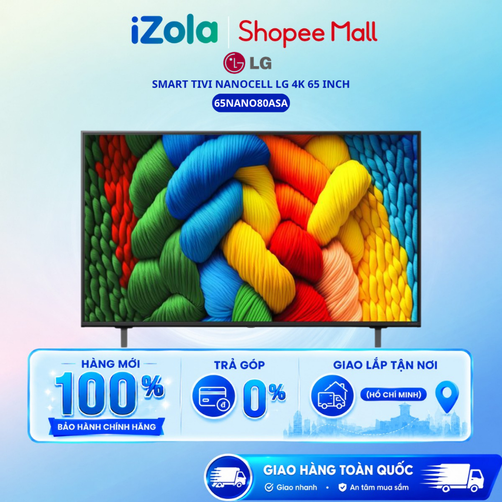 65NANO80ASA - Smart Tivi NanoCell LG AI 4K 65 inch 65NANO80ASA - Hàng chính hãng
