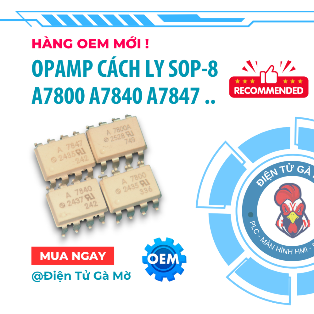 [1 CON] OPAMP Cách Ly Dán, A7800 A7840 A7847 A7800A SOP-8, Hàng OEM Mới