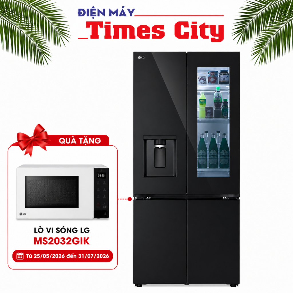 Tủ lạnh LG Inverter 612 lít Multi Door InstaView LFD61BLGAI