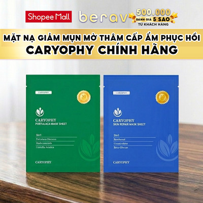 Mặt Nạ Da Giảm Mụn Chuyên Sâu Caryophy Portulaca Mask Sheet 22gr