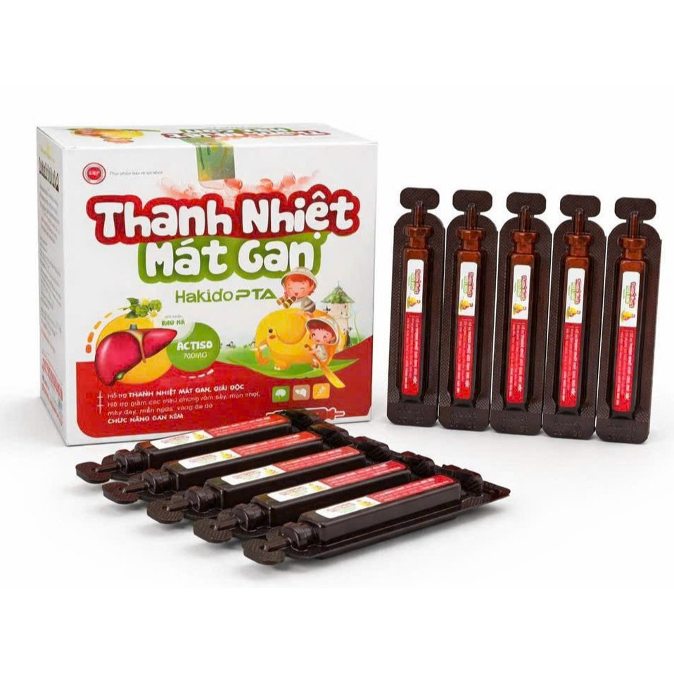 Thanh nhiệt Mát gan Hakido PTA Mát Gan Atiso Thanh nhiệt, giải độc, mát gan, lợi tiểu, bị mẩn ngứa, 