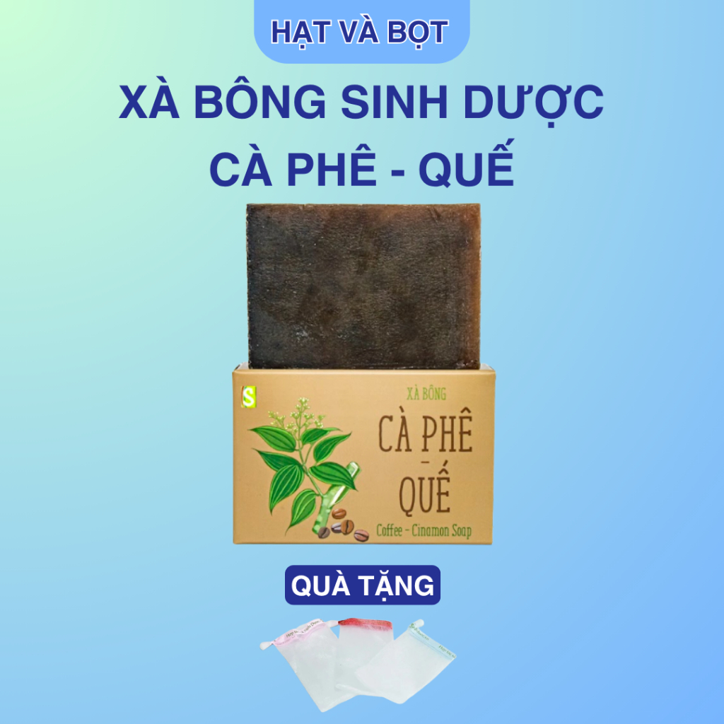 Xà bông Cà Phê - Quế 110g, làm sạch da, giữ ấm, hỗ trợ tẩy da chết- Sinh Dược