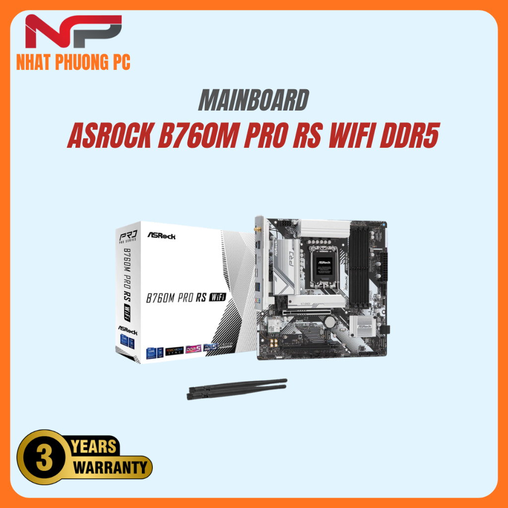 MAINBOARD ASROCK B760M PRO RS WIFI DDR5