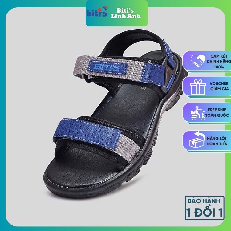 BITIS | Sandal bé trai size 36-40 | Dép quai hậu dành cho học sinh,quai dù nhám dán đế nhẹ BPB001600