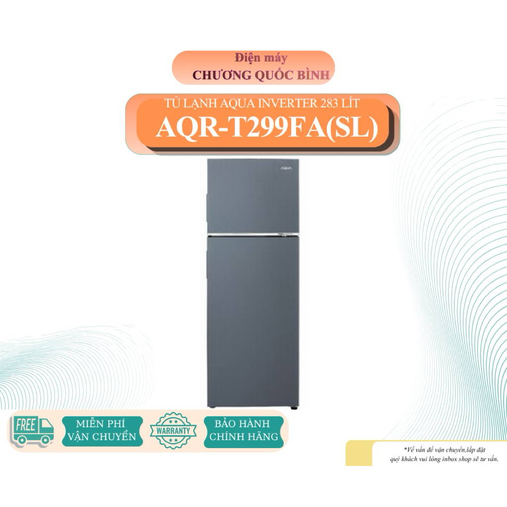 Tủ lạnh Aqua Inverter 283 lít AQR-T299FA(SL)