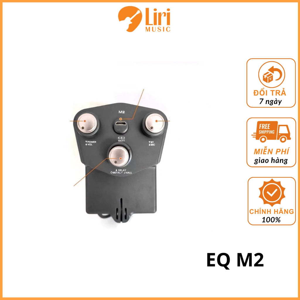 Bộ EQ Guitar M2 - EQ thông Minh Có Reverb, Delay, Bluetooth | Chính Hãng| Liri Music