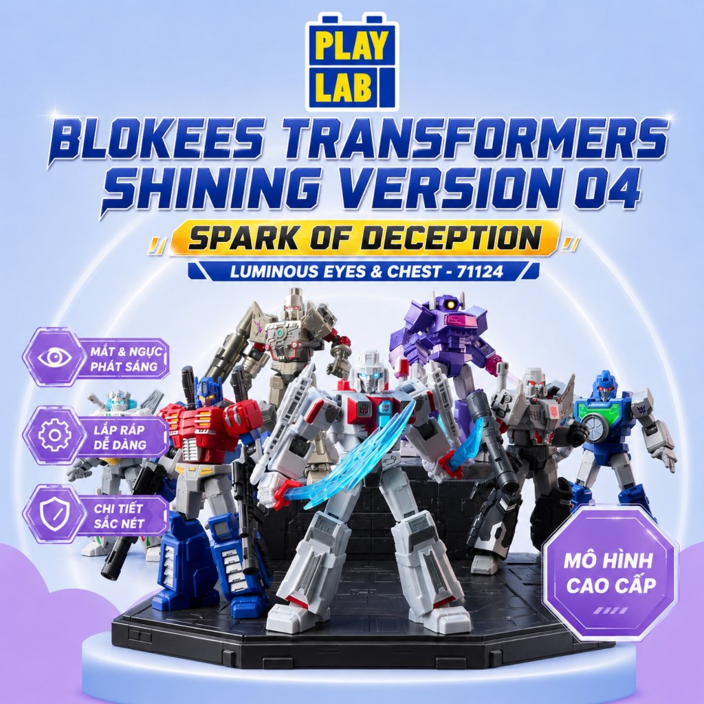Blokees Transformers（Luminous Eyes & Chest）- 71124 – Shining Version (SV) 04 – SPARK OF DECEPTION