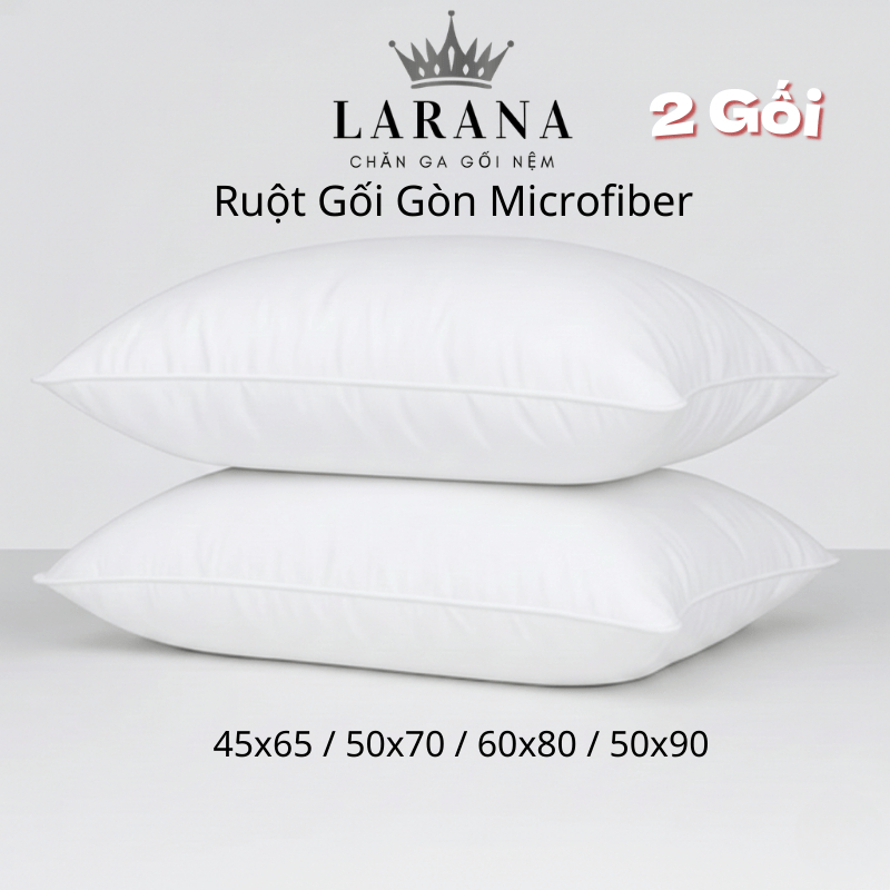 Ruột Gối Gòn Lông Vũ Microfier Vỏ Poly Kt 45x65,50x70,60x80,50x90 Êm Ái, Mềm Mại, Đàn Hồi Tốt | BigBuy360 - bigbuy360.vn