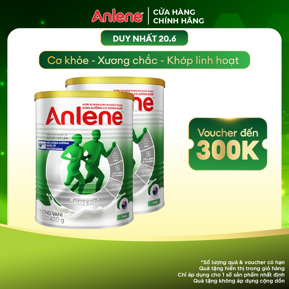 Combo 2 lon Sữa bột Anlene Gold Movepro 400g/lon