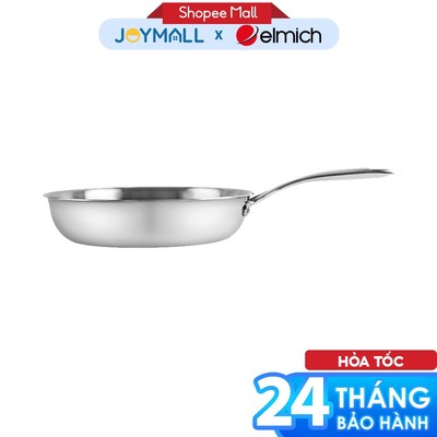 Chảo Inox 3 Lớp Liền Khối Elmich Trimax EL-3845OL/EL-3846OL 24cm, Hàng Chính Hãng - JoyMall