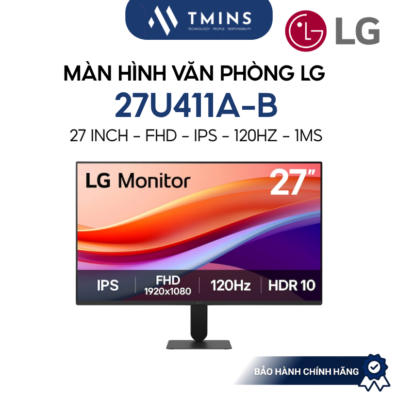 Màn hình văn phòng LG 22-27 Inch, 100-120Hz, FHD - Bảo hành chính hãng 24 tháng