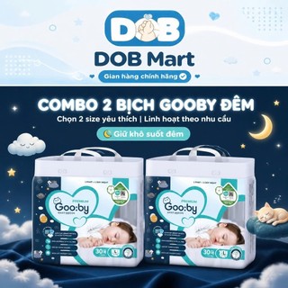 [Combo 2 bịch Gooby đêm] Tã dán /quần Gooby đêm chính hãng, siêu mỏng mềm, thấm hút tốt DOB
