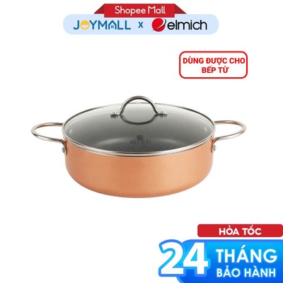 Nồi Lẩu Chống Dính Elmich EL-4403OL Sz26cm, Hàng Chính Hãng, Dùng Mọi Bếp, Độ Dày Nồi 2,4mm -JoyMall