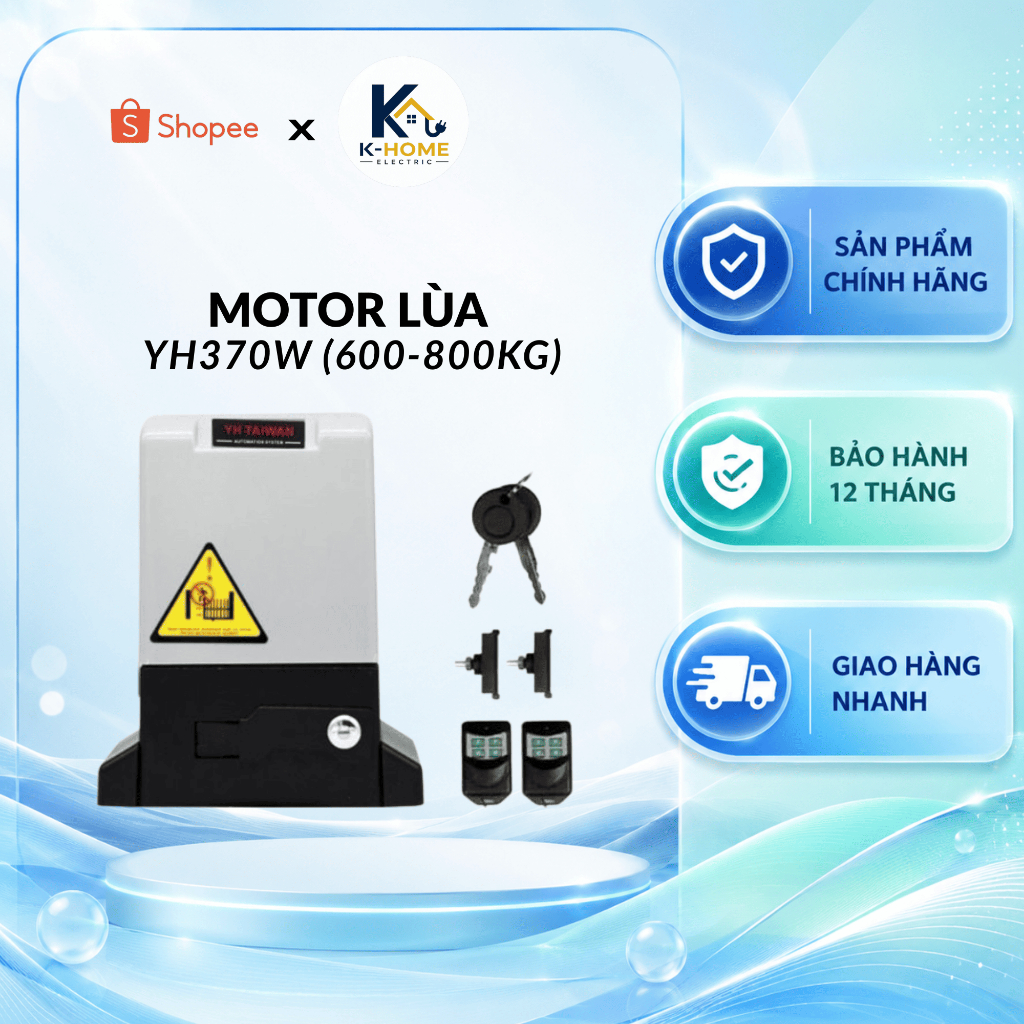 MOTOR CỔNG LÙA TRƯỢT YH 370W (600-800kg) – PHỔ THÔNG BÁN CHẠY