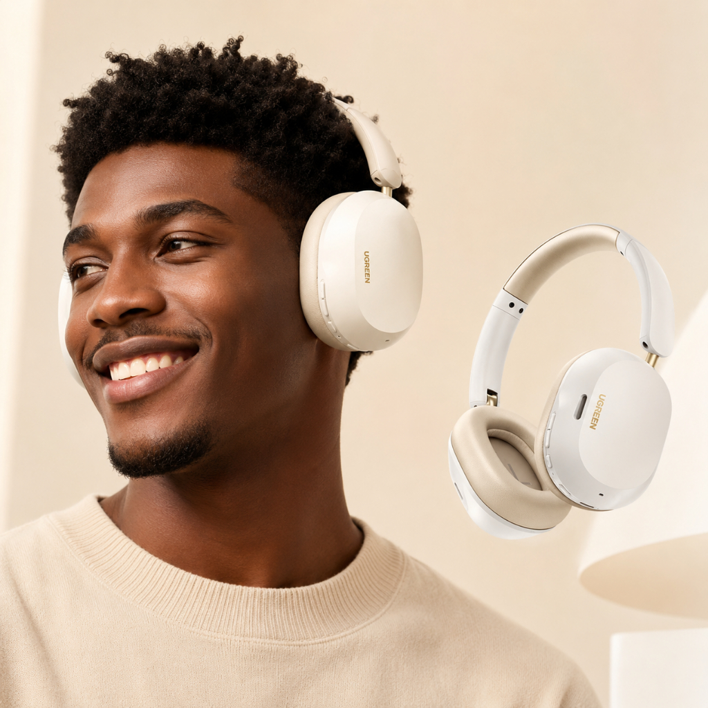 [Mới 100% - Fullbox] Tai Nghe UGREEN HiTune Max5C Chụp Tai Bluetooth 5.4, ANC, Pin 75H, Hi-Res