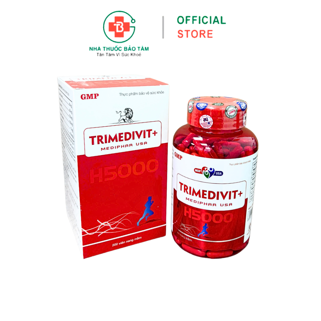 Viên Uống TRIMEDIVIT+ H5000 Hỗ Trợ Giảm Đau Mỏi Cổ, Vai, Gáy, Tê Bì Chân Tay – Hộp 200 viên