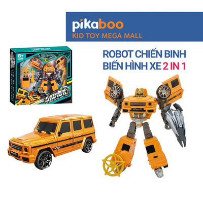 Đồ chơi Robot chiến đấu biến hình xe Pikaboo, đồ chơi Robot biến hình 2 in 1