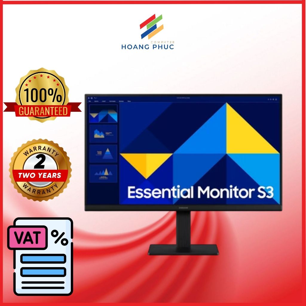 Màn Hình SAMSUNG LS24D300GAEXXV (24 inch - IPS - FHD - 5ms - 100Hz) - Hàng chính hãng bảo hành 2 năm