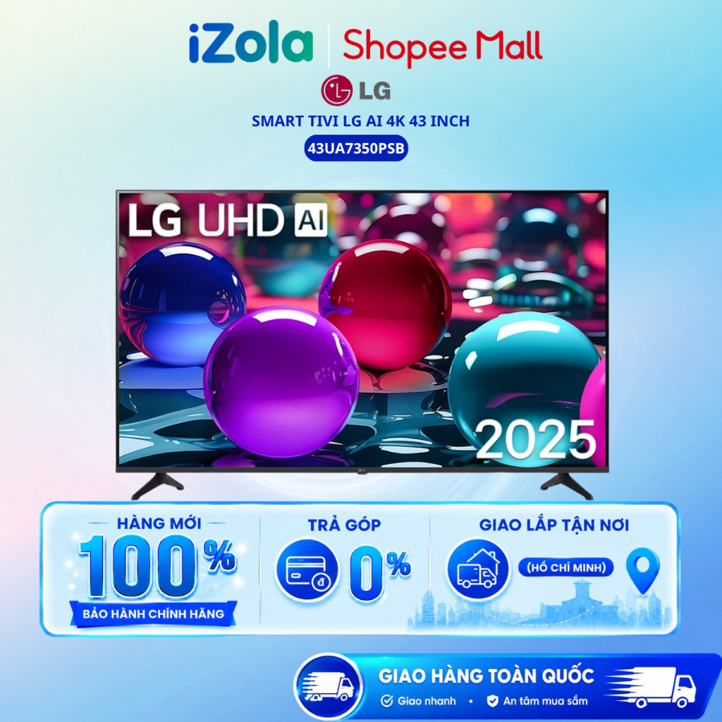 43UA7350PSB - Smart Tivi LG AI 4K 43 Inch 43UA7350PSB - Hàng chính hãng
