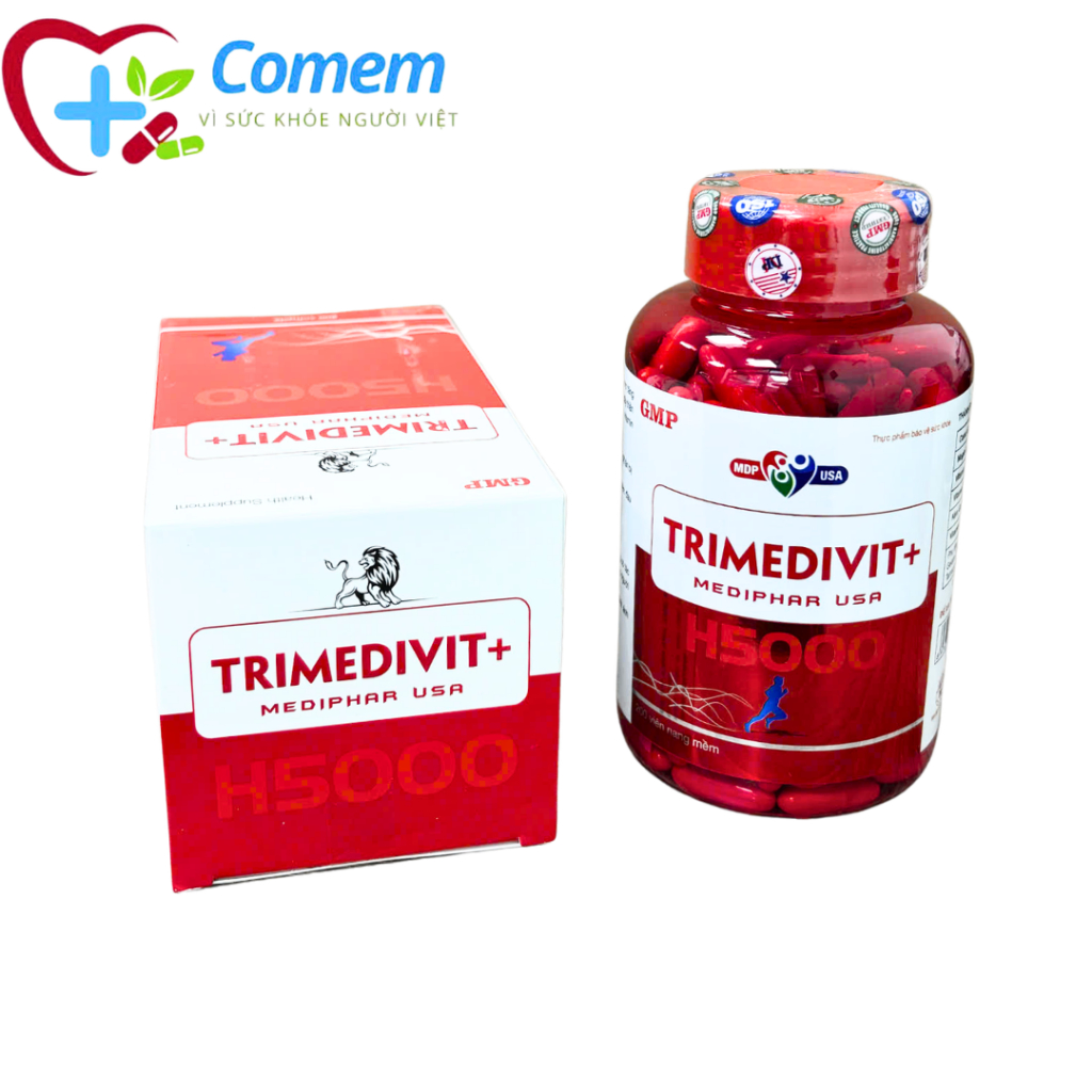 TRIMEDIVIT+ H5000 MDP Hộp 200 Viên Nang Mềm Hỗ Trợ Tăng Cường Sức Khỏe Thần Kinh