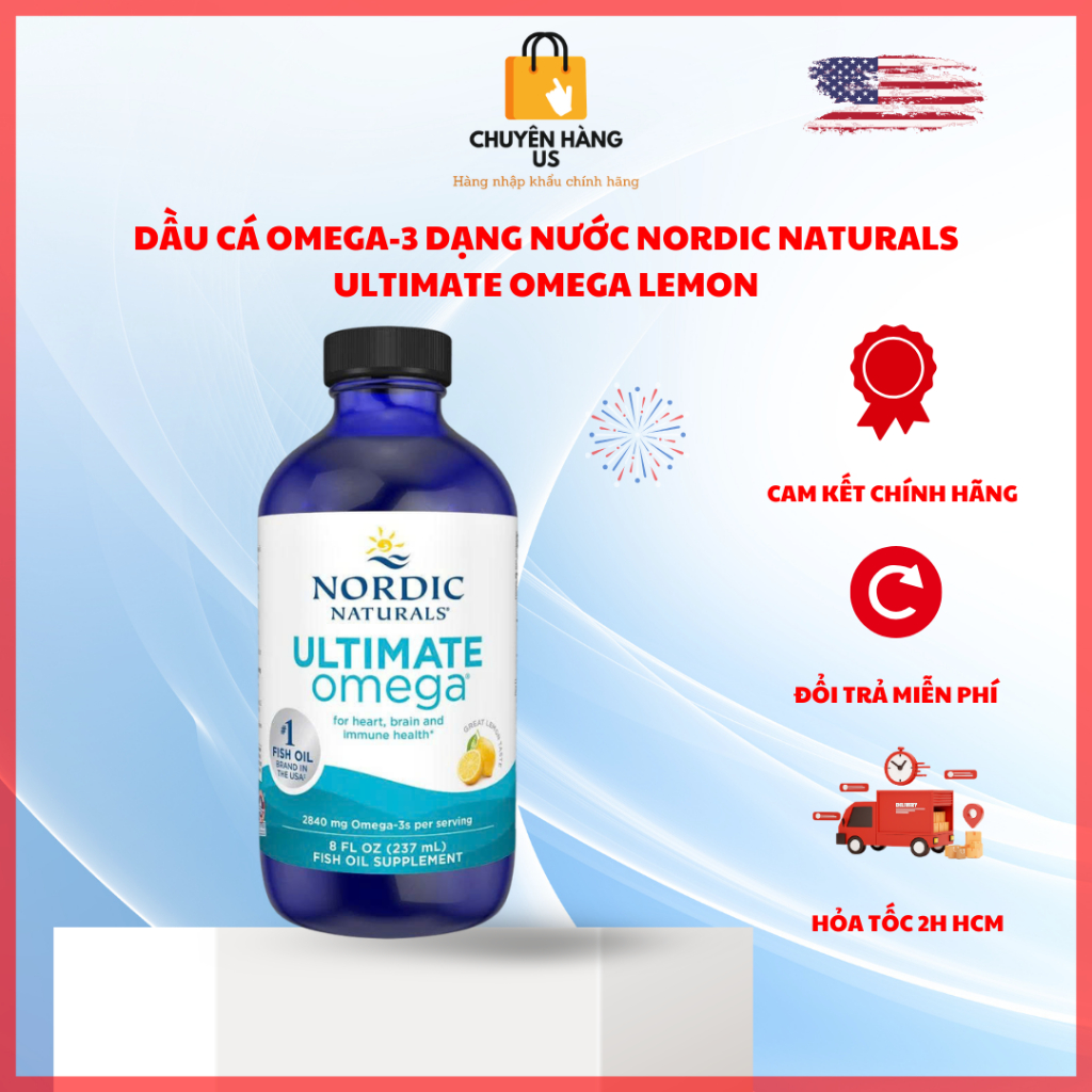 Dầu Cá Omega-3 Dạng Nước Nordic Naturals Ultimate Omega Lemon