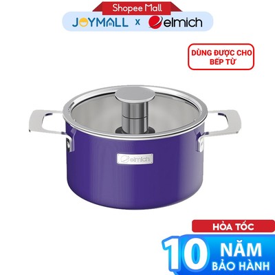 Nồi Inox Liền Khối Elmich Hera 4 Sz16,18,20,22cm, Hàng Chính Hãng, Inox 3 Lớp Dày 2.2mm - JoyMall