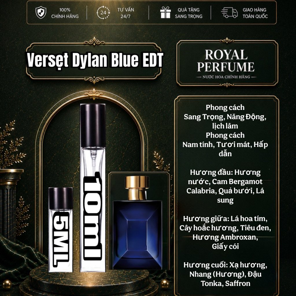 10ml Ver Dylan Blue EDT  | Royal Perfume